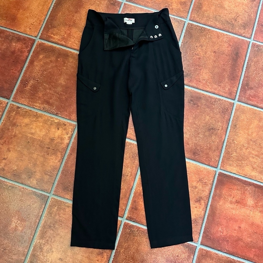 Helmut Lang Black High-Waisted Trousers Size 0